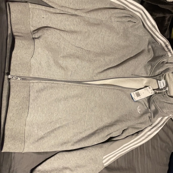 Grey Adidas Zip up - Picture 3 of 6